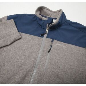 Orvis Jacket Mens Large Blue Gray Bonded Mesh Full-Zip Pockets